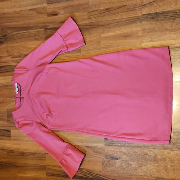 Boden Lavinia Ponte Pink Flutter Sleeve Knee Length Shift Dress Size 4 NWOT - Picture 2 of 16